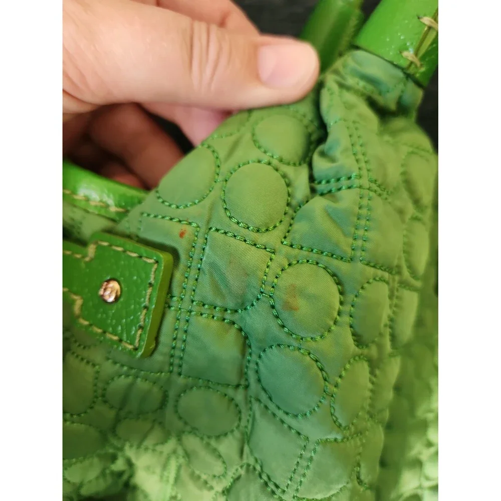 Kate Spade Green Quilted Shoulder Bag
